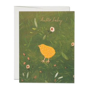 Red Cap Cards Greeting Card - Baby Chick