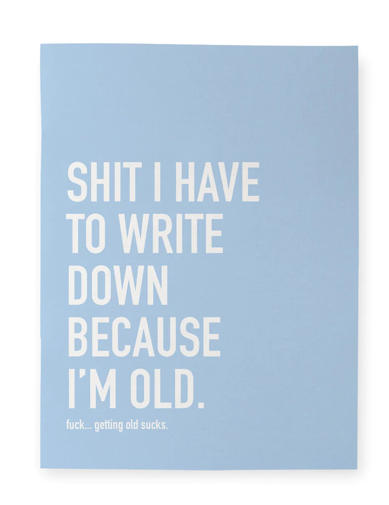 Classy Cards Notebook - Because I'm Old