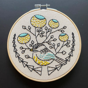 Hook, Line & Tinker Embroidery Kit - Chickadee