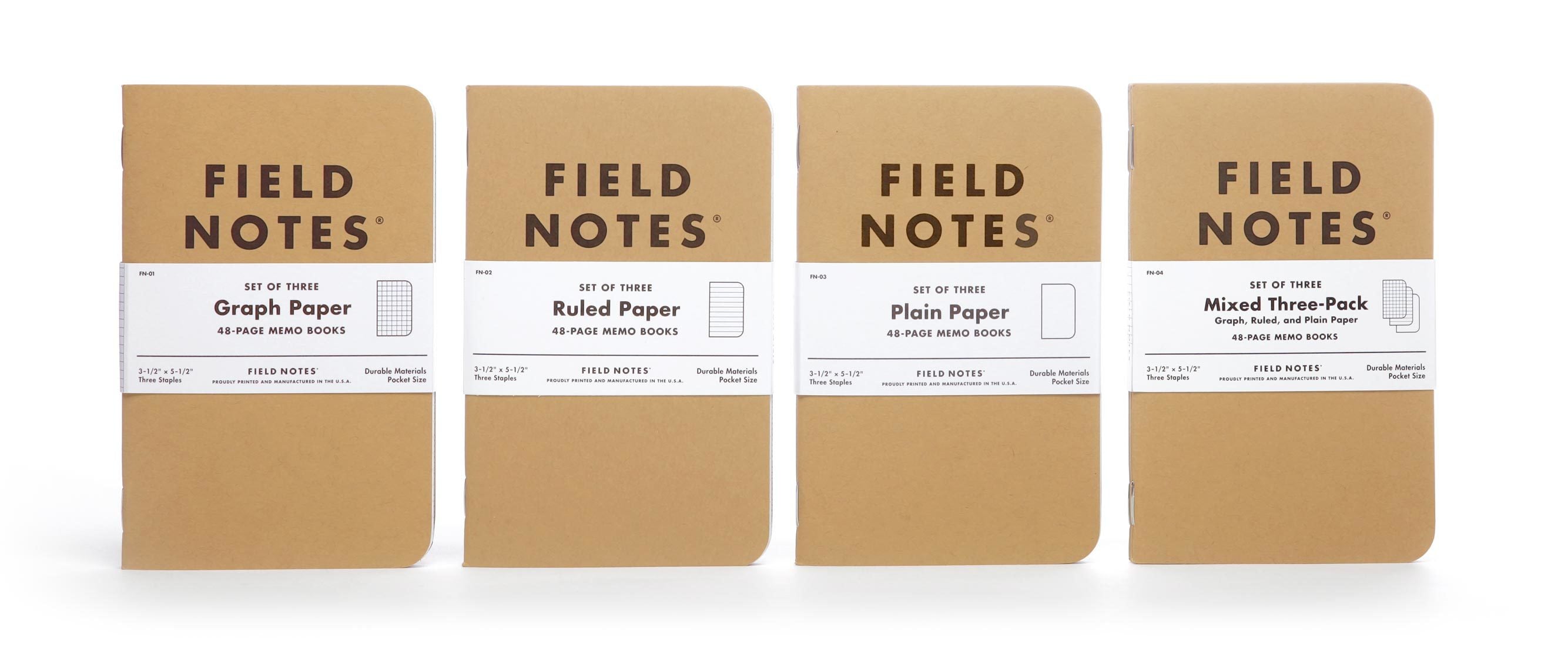 Field Notes Pocket Notebook Set - Kraft, Lined