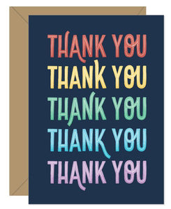 Hello Sweetie Design - Greeting Card - Thank You Rainbow