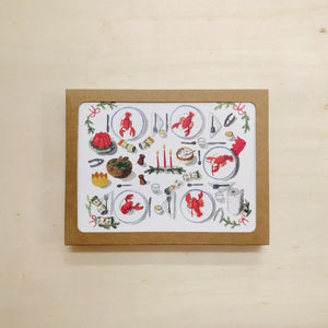 Kat Frick Miller Boxed Notes - Lobster Christmas Dinner