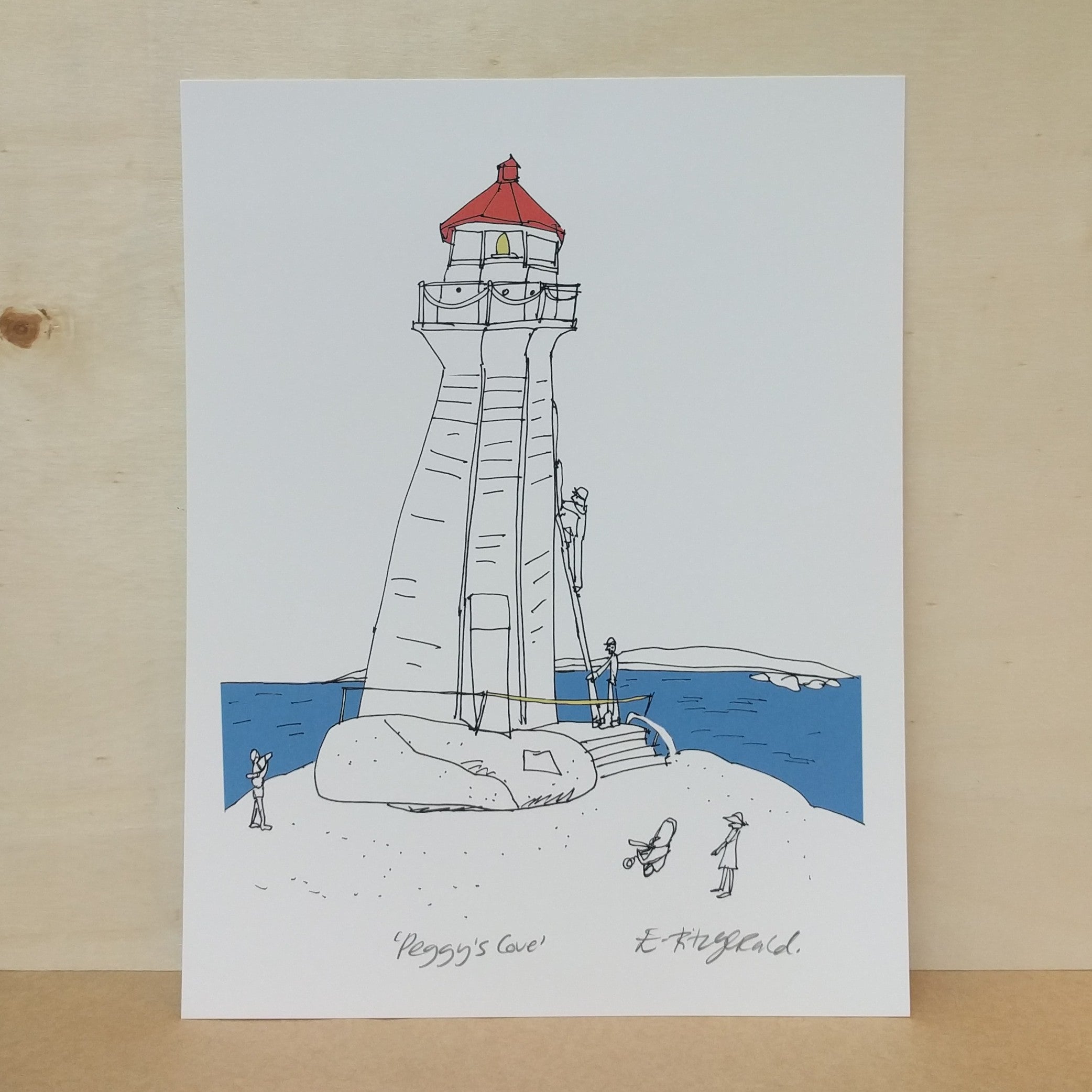 Emma Fitzgerald Art Print - Peggy's Cove Lighthouse