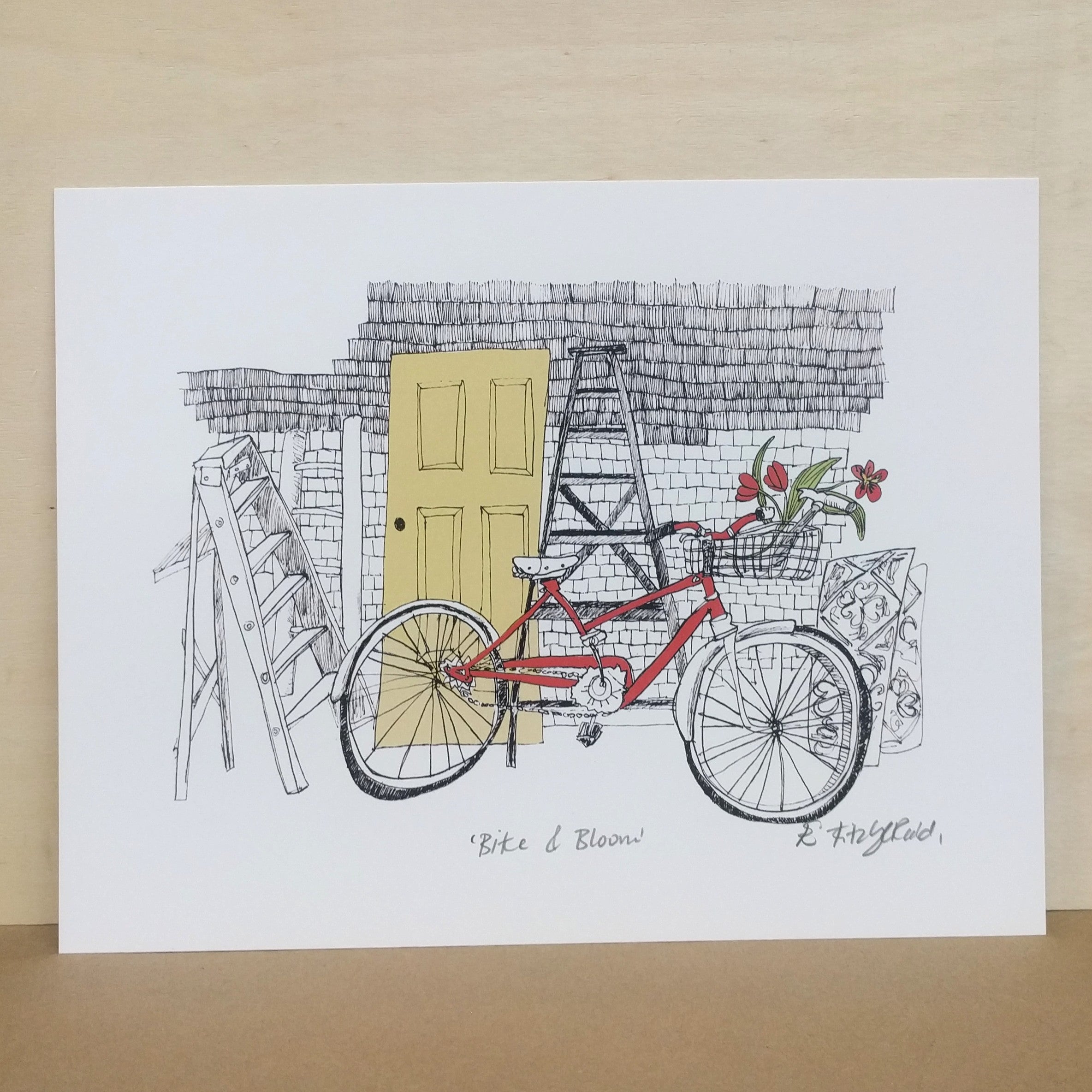 Emma Fitzgerald Art Print - Bike & Bloom