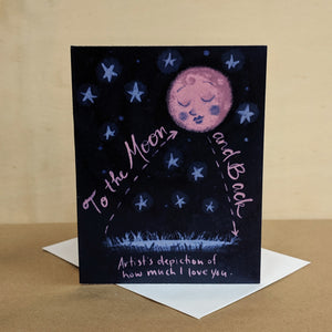 Meaghan Smith Creative - Greeting Card - I Love You To The Moon And Back