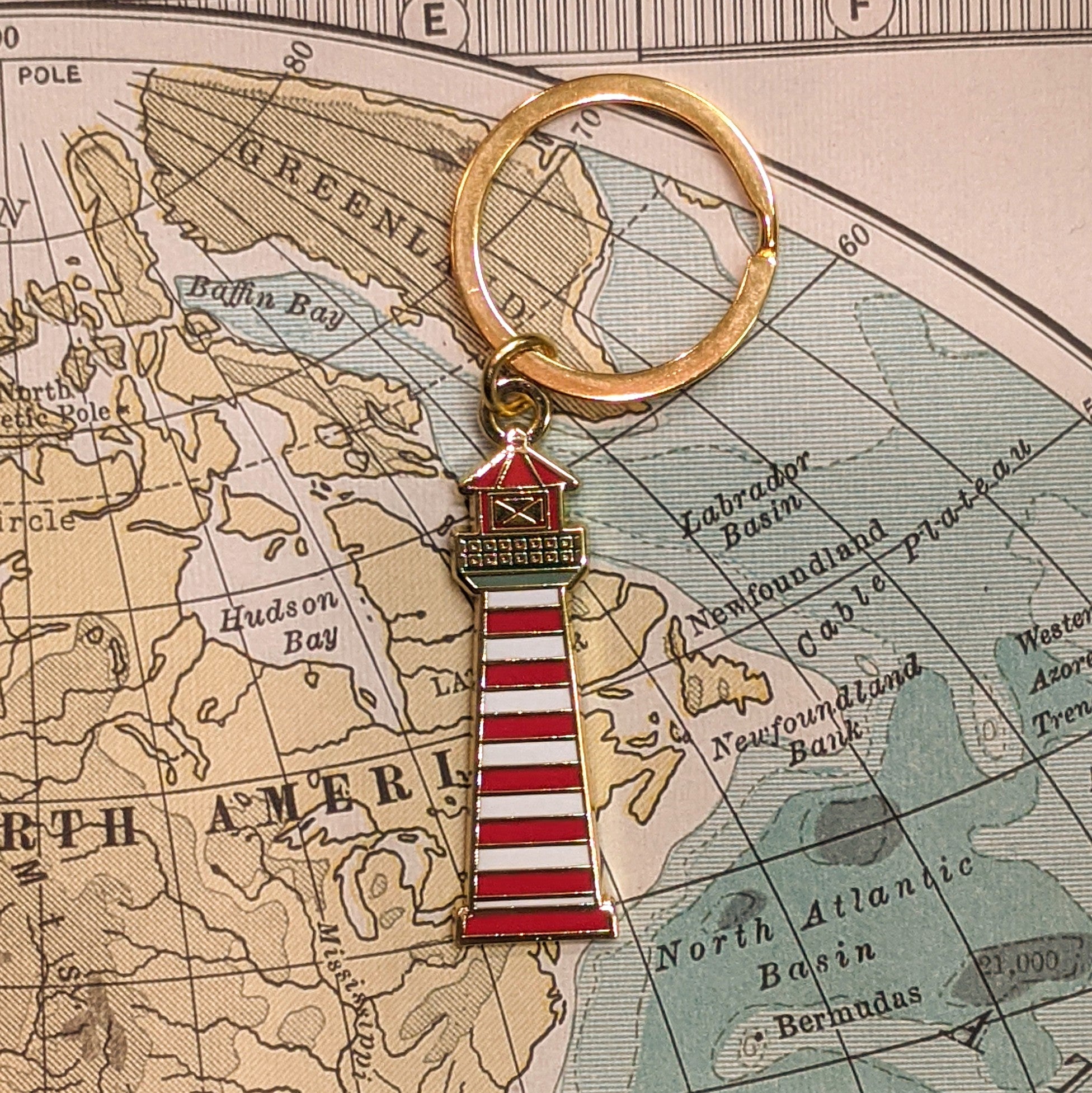 Enamel Keychain - Sambro Lighthouse