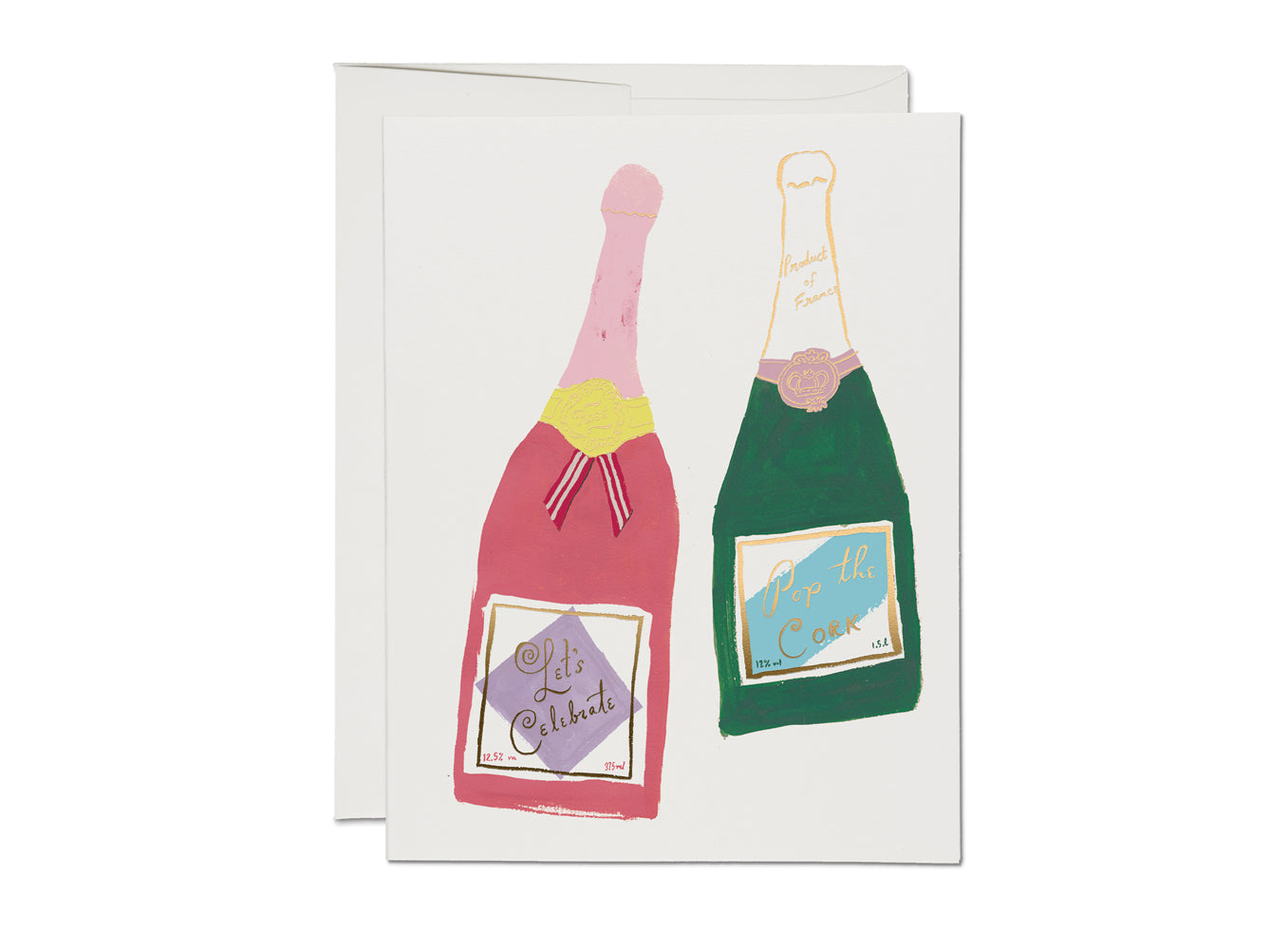 Red Cap Cards Greeting Card - Champagne