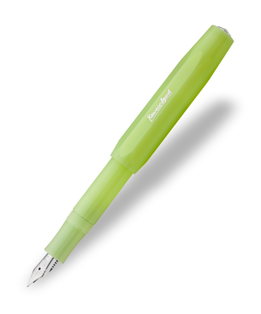 Kaweco Frosted Sport Fountain Pen - Lime Medium