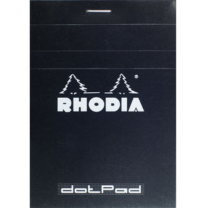Rhodia Notepad Stapled N° 12 Dot Grid - Black