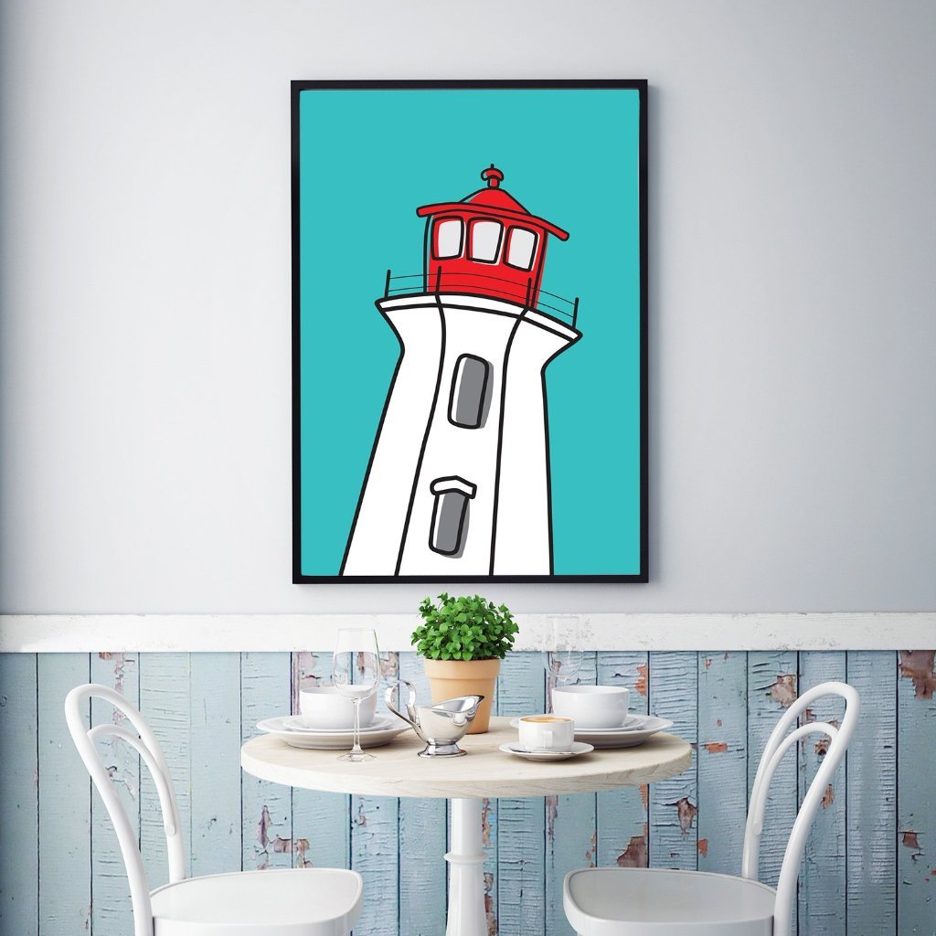 Paper and Wings Art Print - 11" x 14" - Peggy's Cove Lighthouse