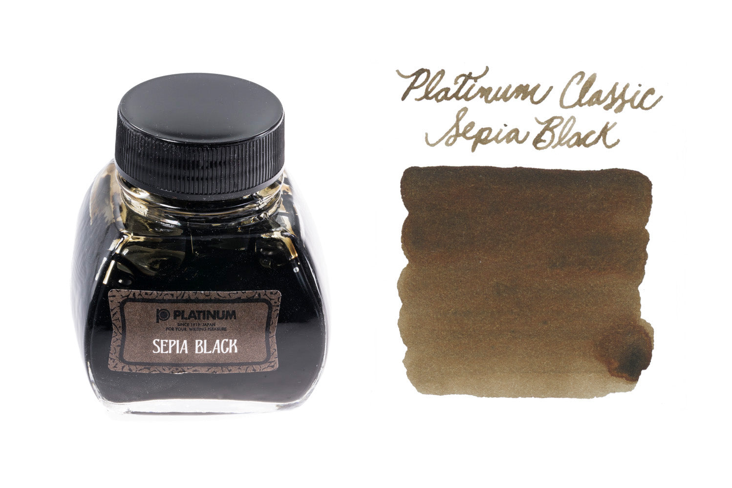 Platinum Classic Bottled Ink - Sepia Black 60ml