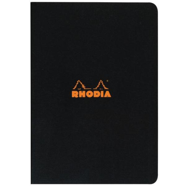 Rhodia Notebook Stapled A4 Dot Grid - Black