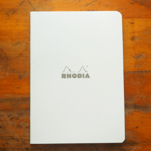 Rhodia Notebook Stapled A5 Lined - White