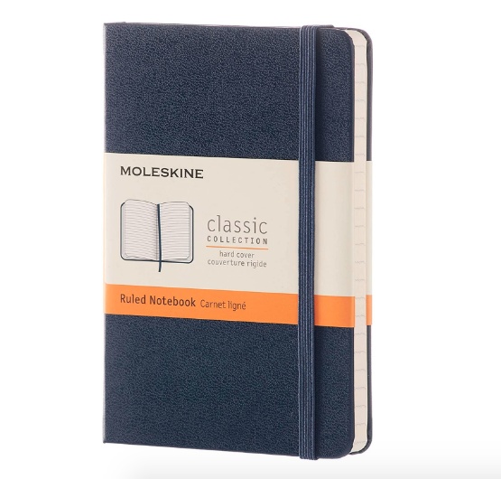 Moleskine Notebook Classic Pocket Sapphire Blue Hard Cover - Lined