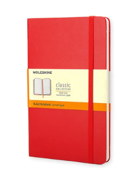 Moleskine Notebook Classic Large Red Soft Cover - Lined