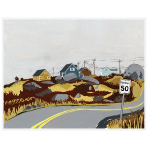 Kat Frick Miller Greeting Card - Road To Peggy's Cove