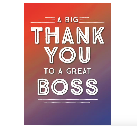 Design Design - Greeting Card - A Big Thank You To A Great Boss