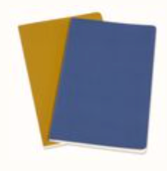 Moleskine Notebook Volant 2 Pack Pocket Blue/Amber Yellow - Plain