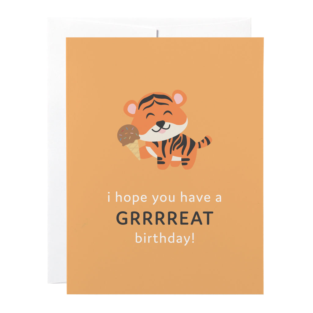 Classy Cards Greeting Card - Tiger Birthday