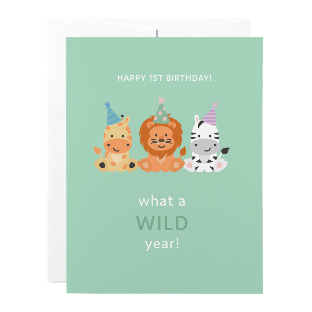 Classy Cards Greeting Card - 1st Wild Year