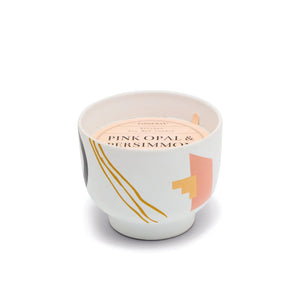 Wabi Sabi Ceramic Bowl Candle - Pink Opal + Persimmon