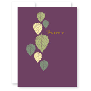 GreatArrow Graphics Greeting Card - With Sympathy Leaves