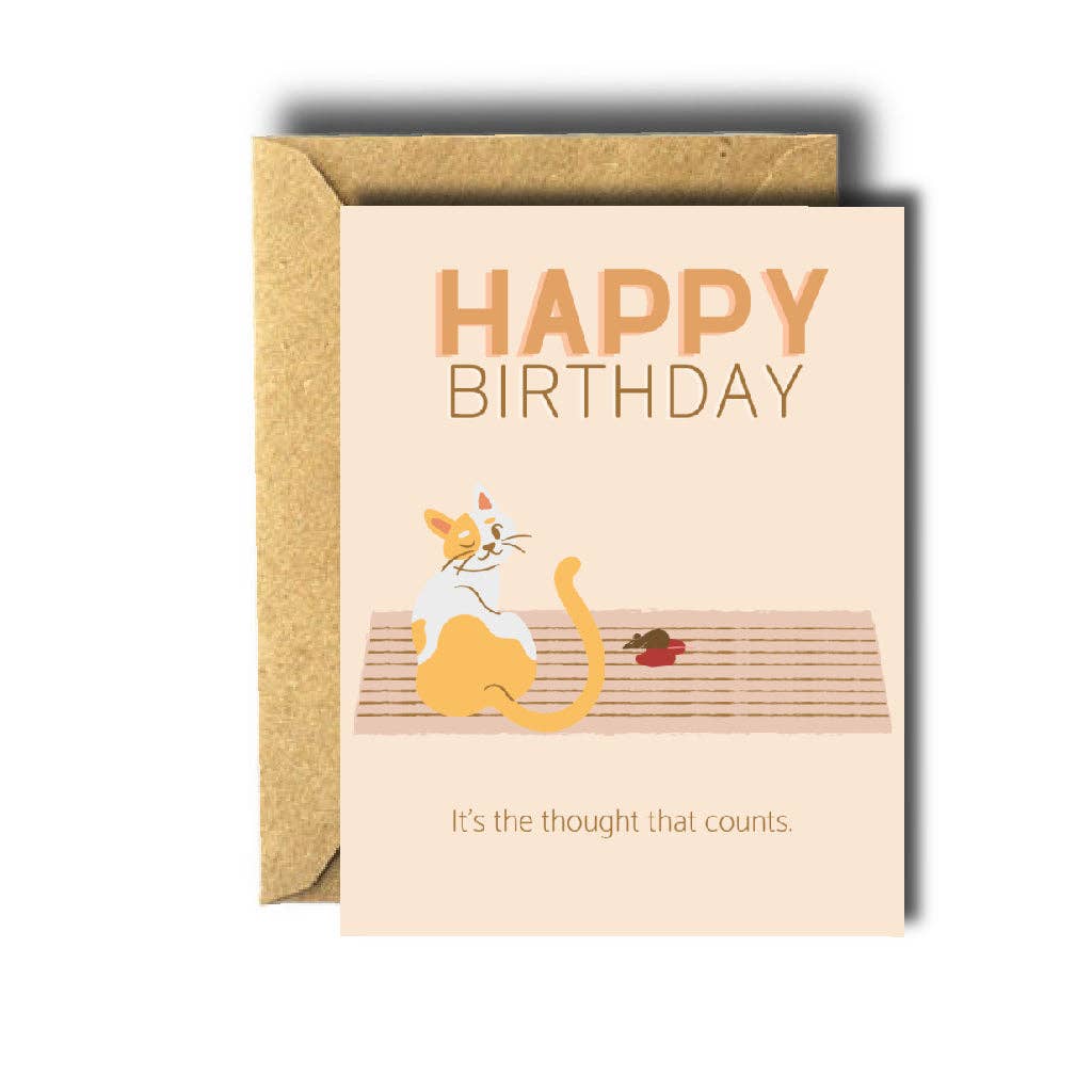 Bee Unique Greeting Card - Cat Birthday Gift
