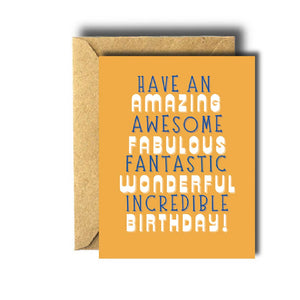 Bee Unique Greeting Card - Awesome Birthday