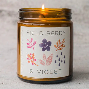 Soy Candle - Field Berry Amber Jar