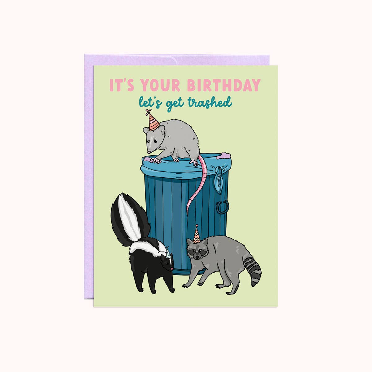 Party Mountain Greeting Card - Trashed