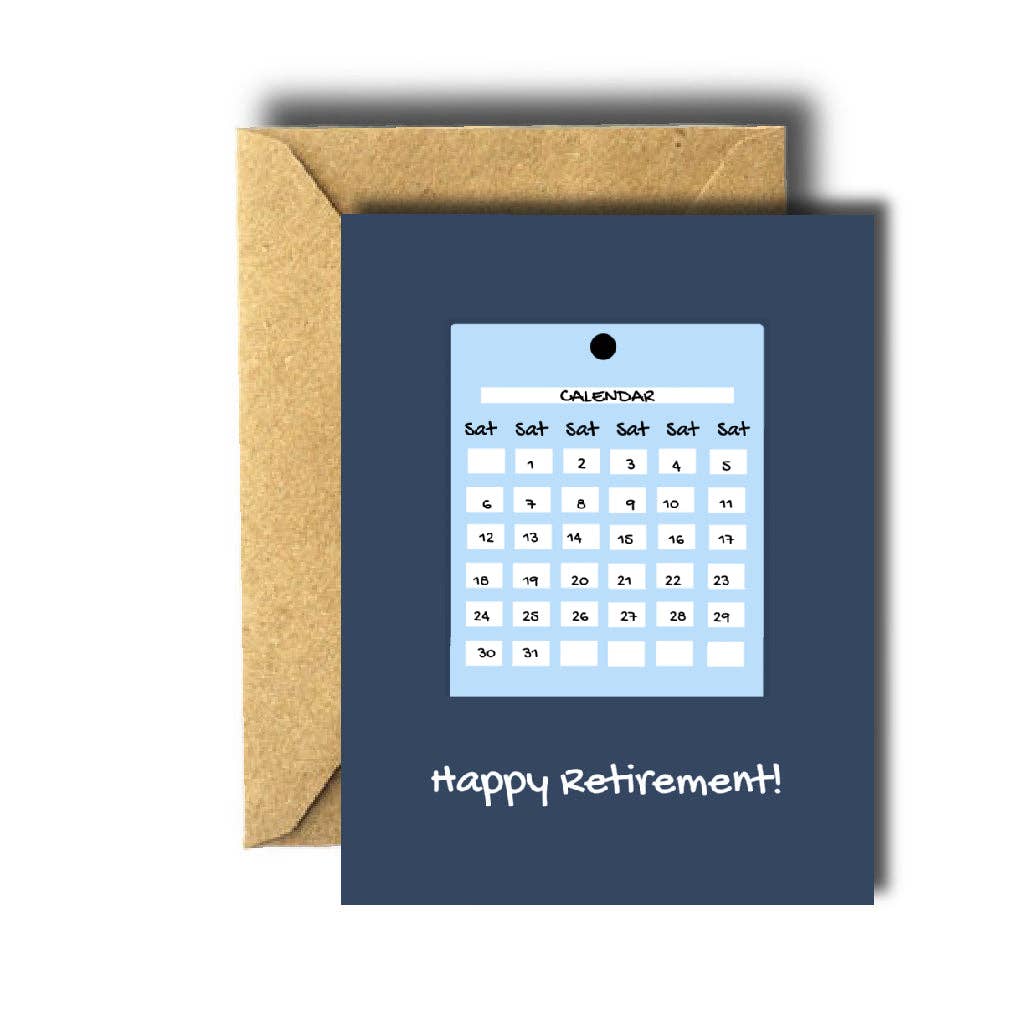 Bee Unique Greeting Card - Retirement Calendar