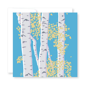 GreatArrow Graphics Greeting Card - Birch Tree Forest