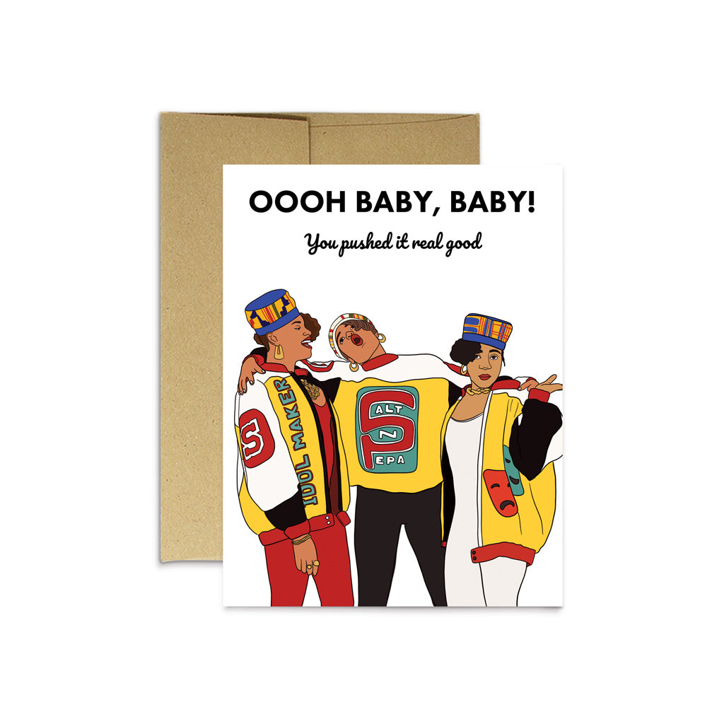 Party Mountain Greeting Card - Push It!