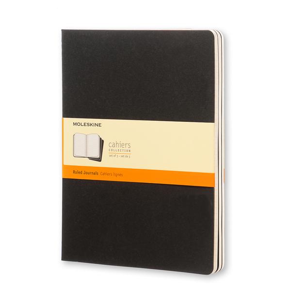 Moleskine Cahier 3 Pack Extra Large Black - Lined