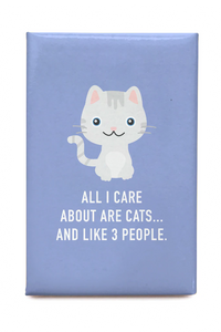 Classy Cards Magnet - Care About Cats