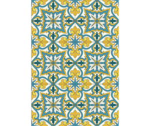 Floor Mat - Yellow Colourful Antiquity Ceramics 4'x6'