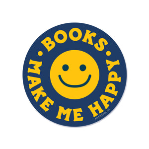 Sticker -  Happy Books Smiley