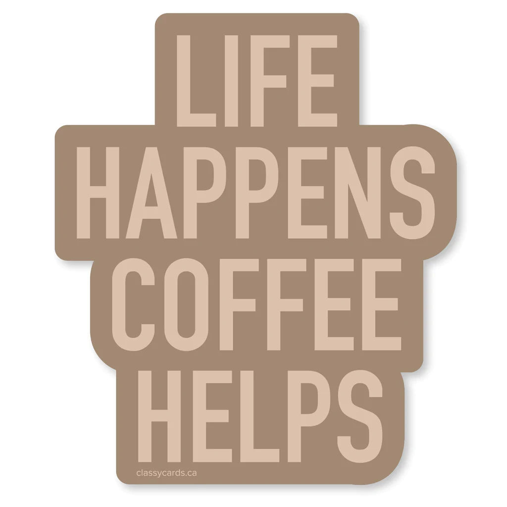 Sticker - Coffee Helps