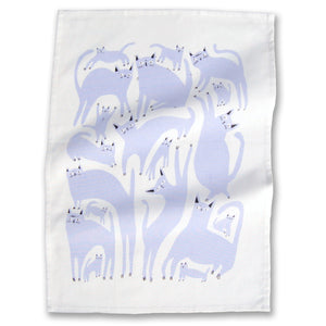 Tea Towel - Lavender Cats