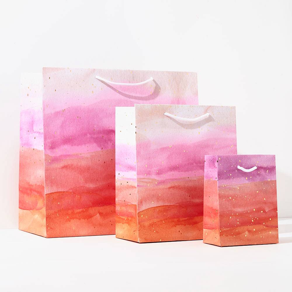 Gift Bag Small - Pink Watercolour