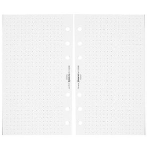 Filofax Refill - Personal Dot Grid Sheets - White