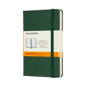 Moleskine Notebook Classic Pocket Myrtle Green Hard Cover - Lined