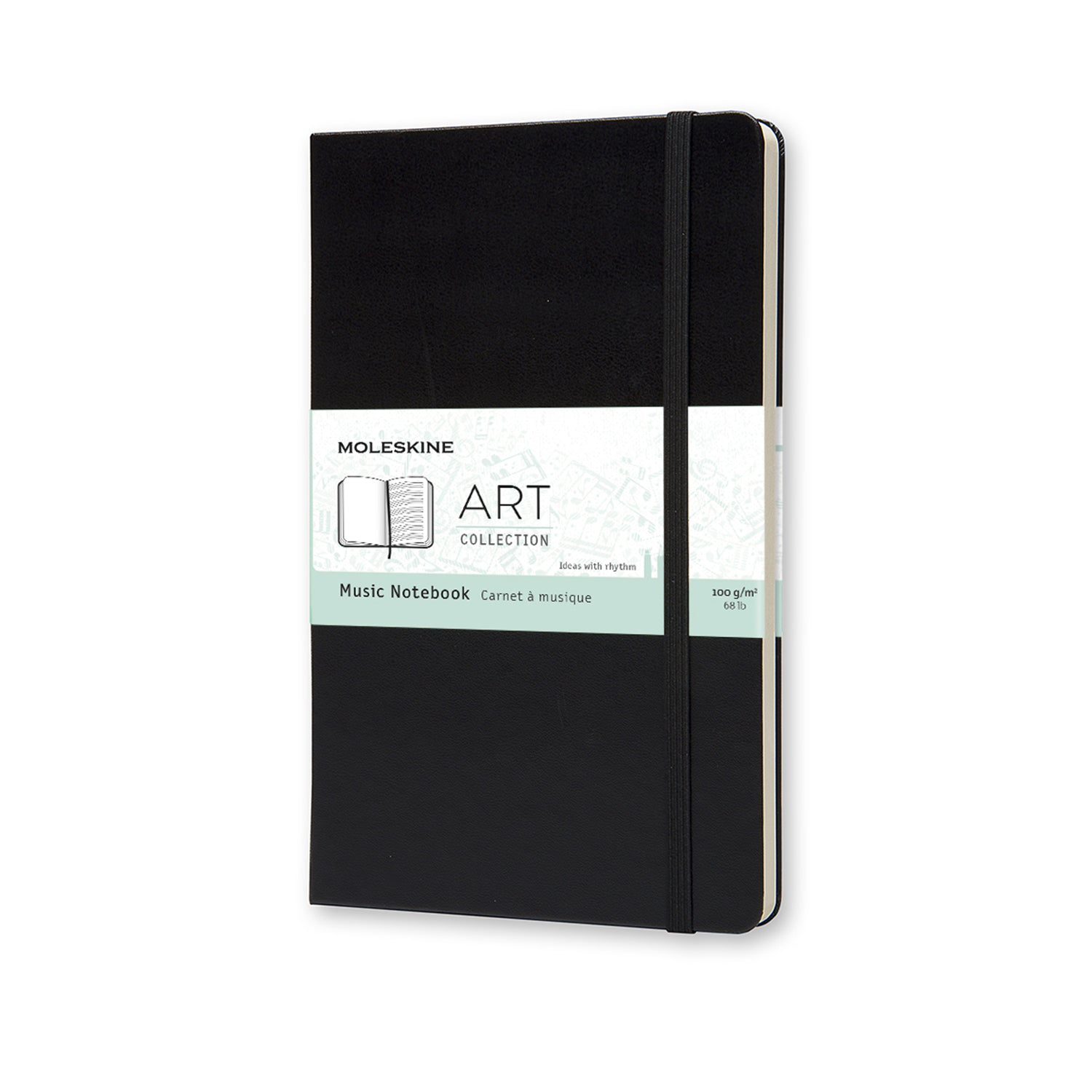 Moleskine Art Sketchbook Large Black Hard Cover - Music Staff