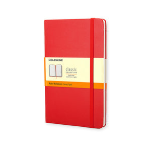 Moleskine Notebook Classic Large Red Hard Cover - Lined