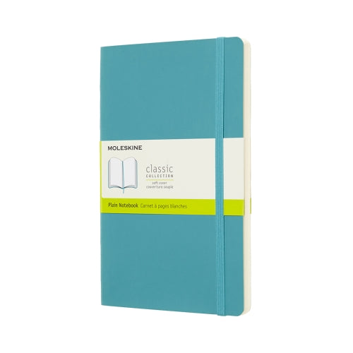 Moleskine Notebook Classic Large Reef Blue Soft Cover - Plain
