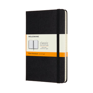 Moleskine Notebook Classic Medium Black Hard Cover - Lined