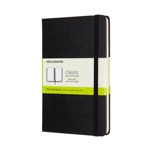 Moleskine Notebook Classic Medium Black Hard Cover - Plain