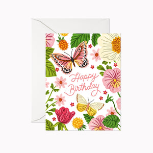 Linden Paper Co. Greeting Card - Happy Birthday Butterflies