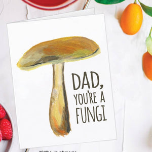 Printed Canvas Greeting Card - Dad, You're A Fungi