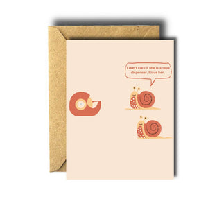 Bee Unique Greeting Card - Snail Love